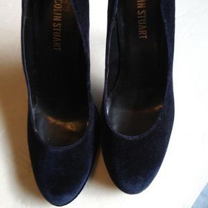 Colin Stuart 5" Navy Blue Faux Suede Shoes  9m